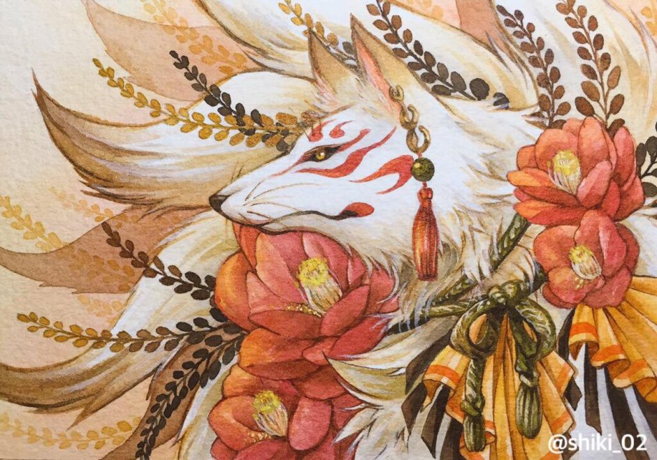 Китайская лиса Кицунэ