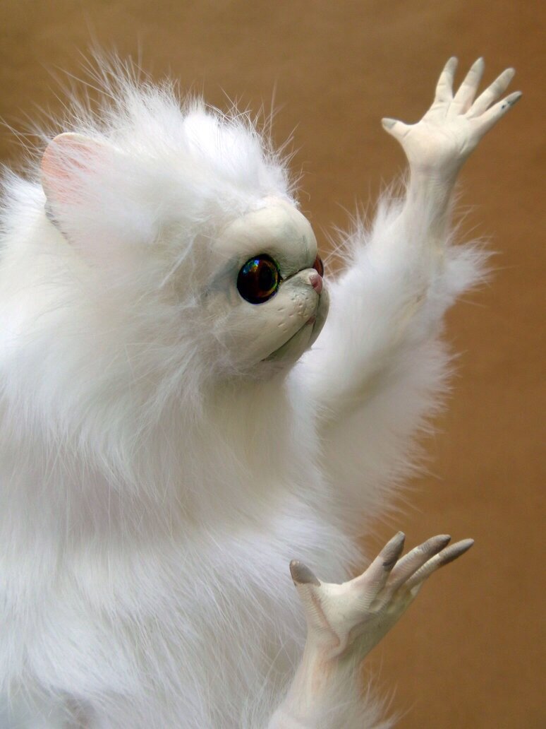 Белое пушистое животное