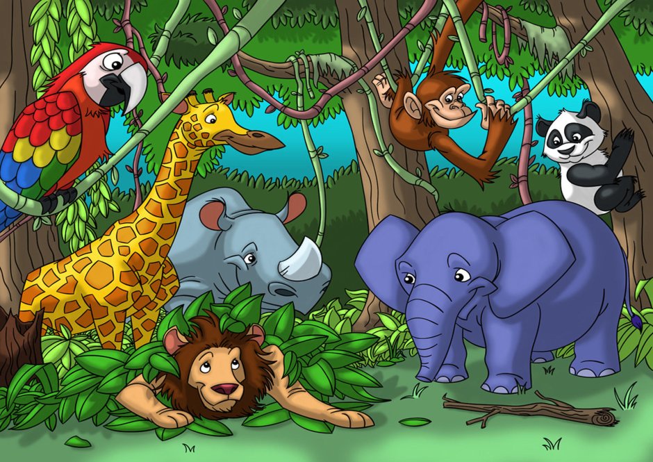 Хищники джунглей для детей