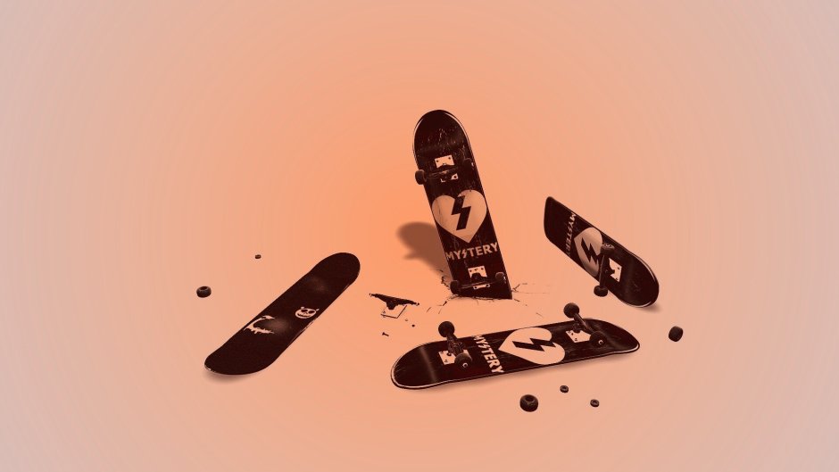 Сломанный скейт