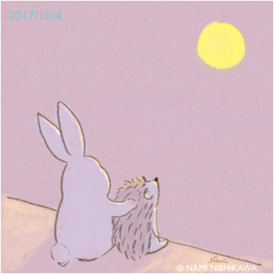 Ежик и зайчик обнимаются