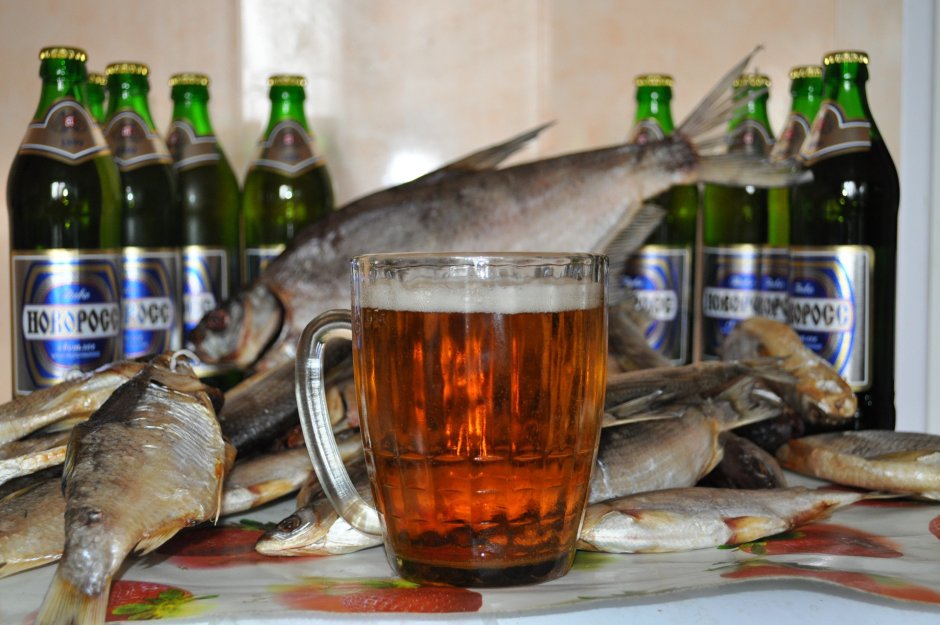 Таранка с пивом