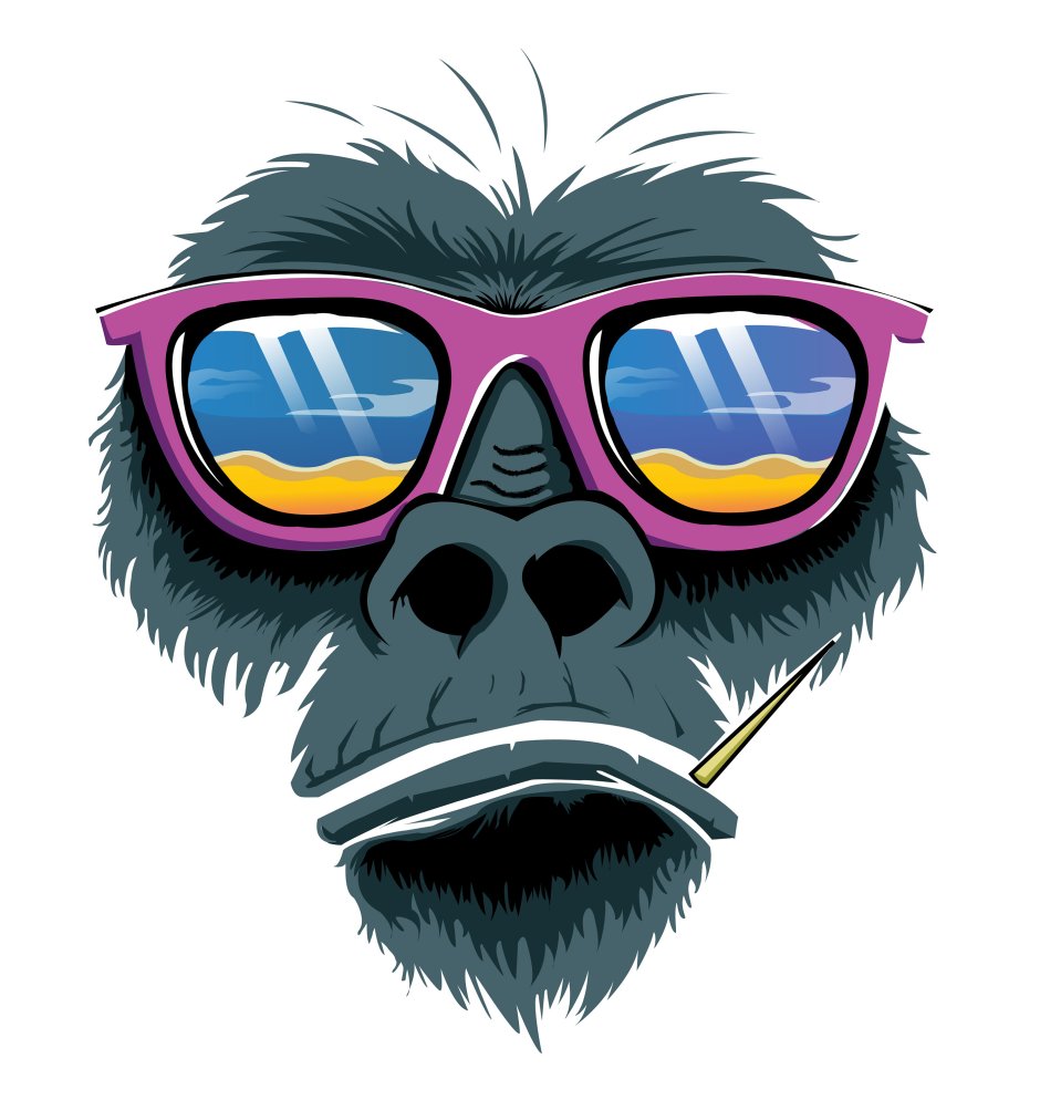 Обезьяна с очками