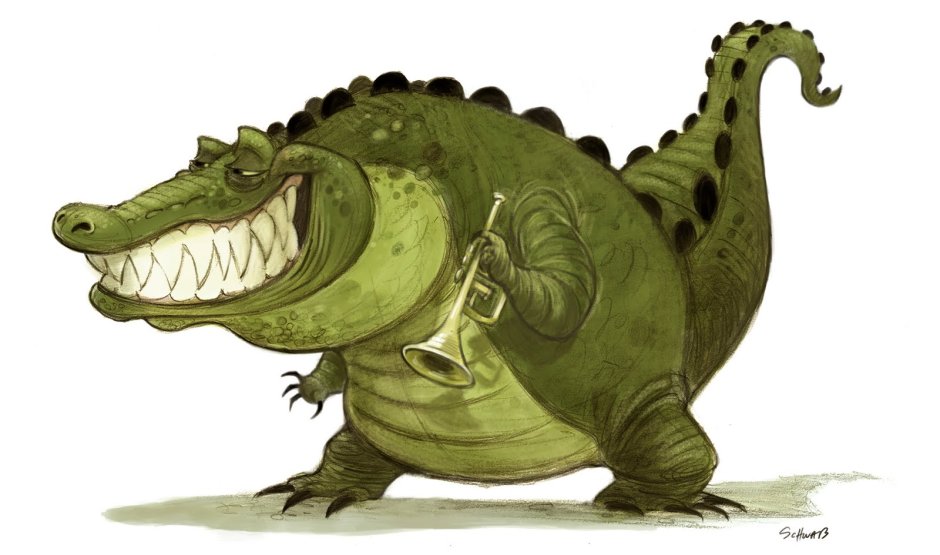 Толстый крокодил арт