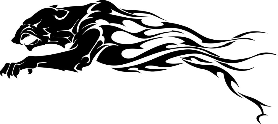 Тату пантера трайбл