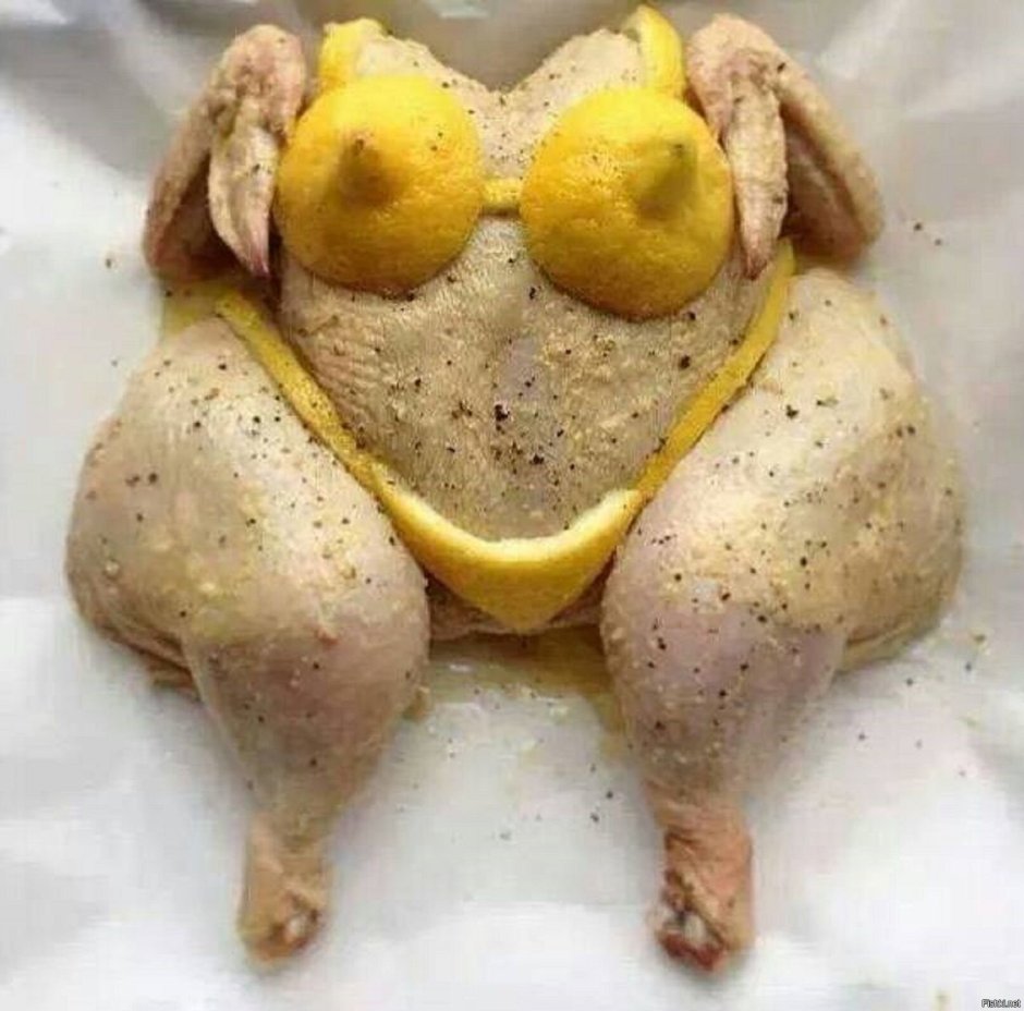 Курица в лифчике