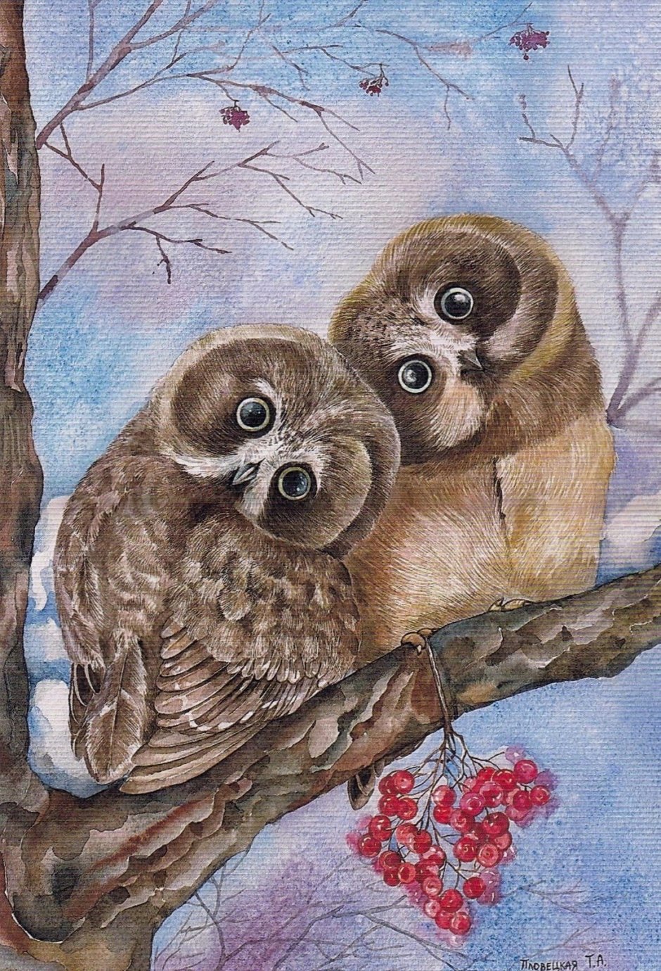 Влюбленные Совы живопись