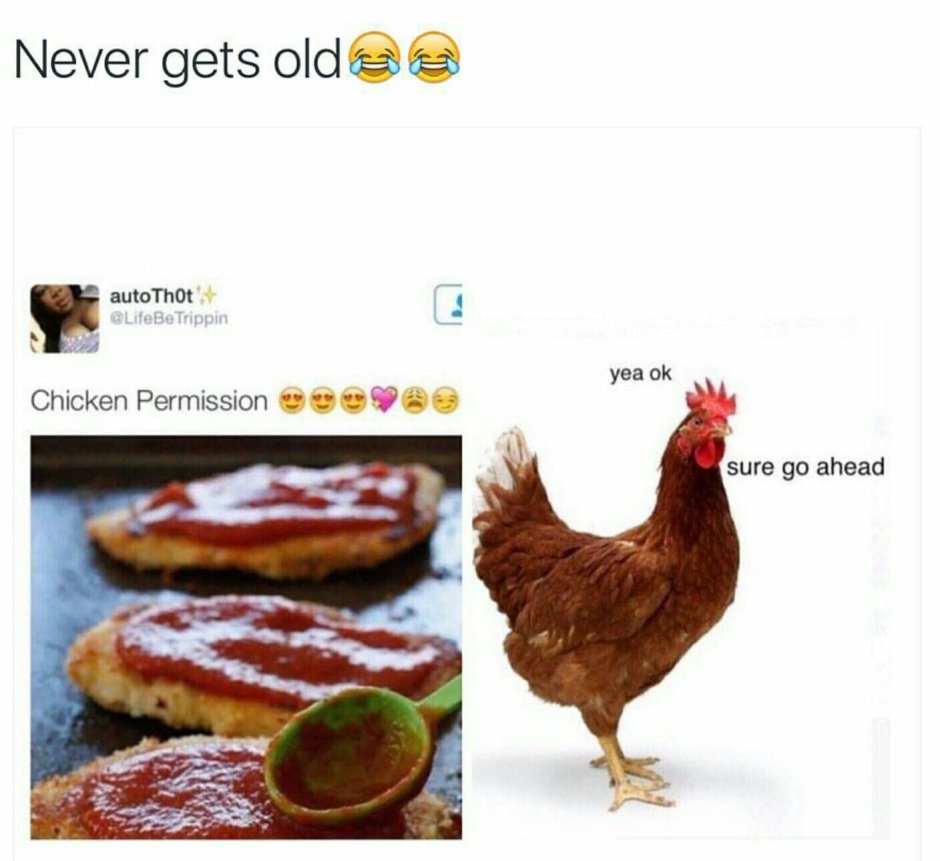 Голубая курица Мем