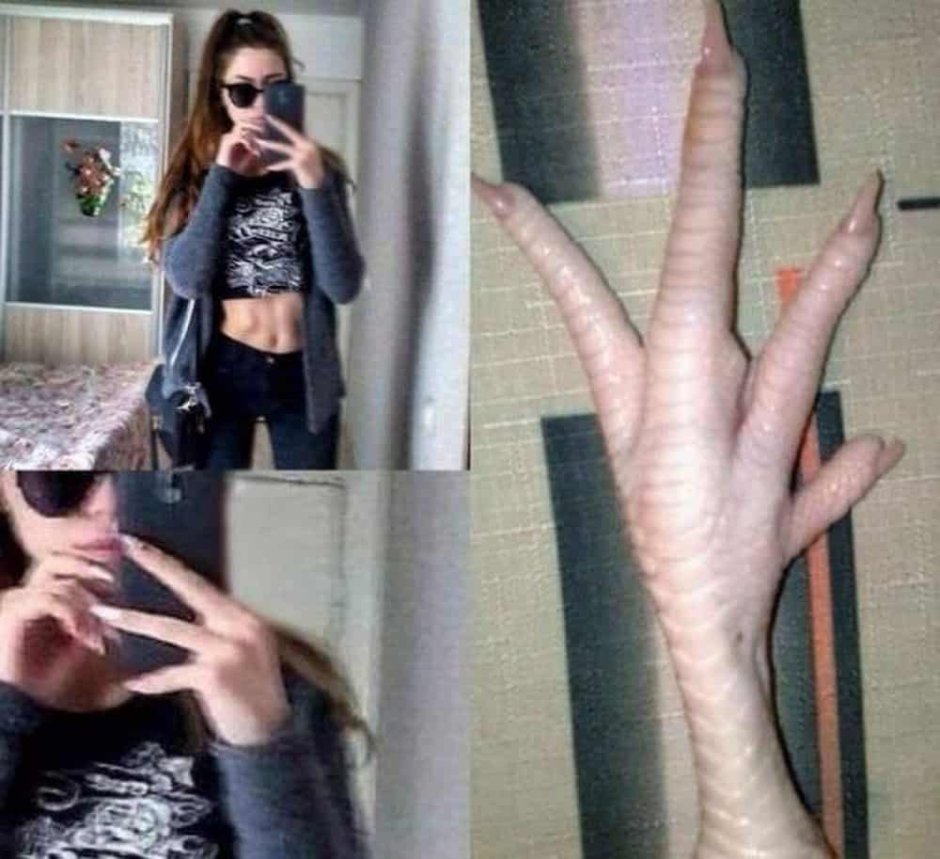 Надпись курица