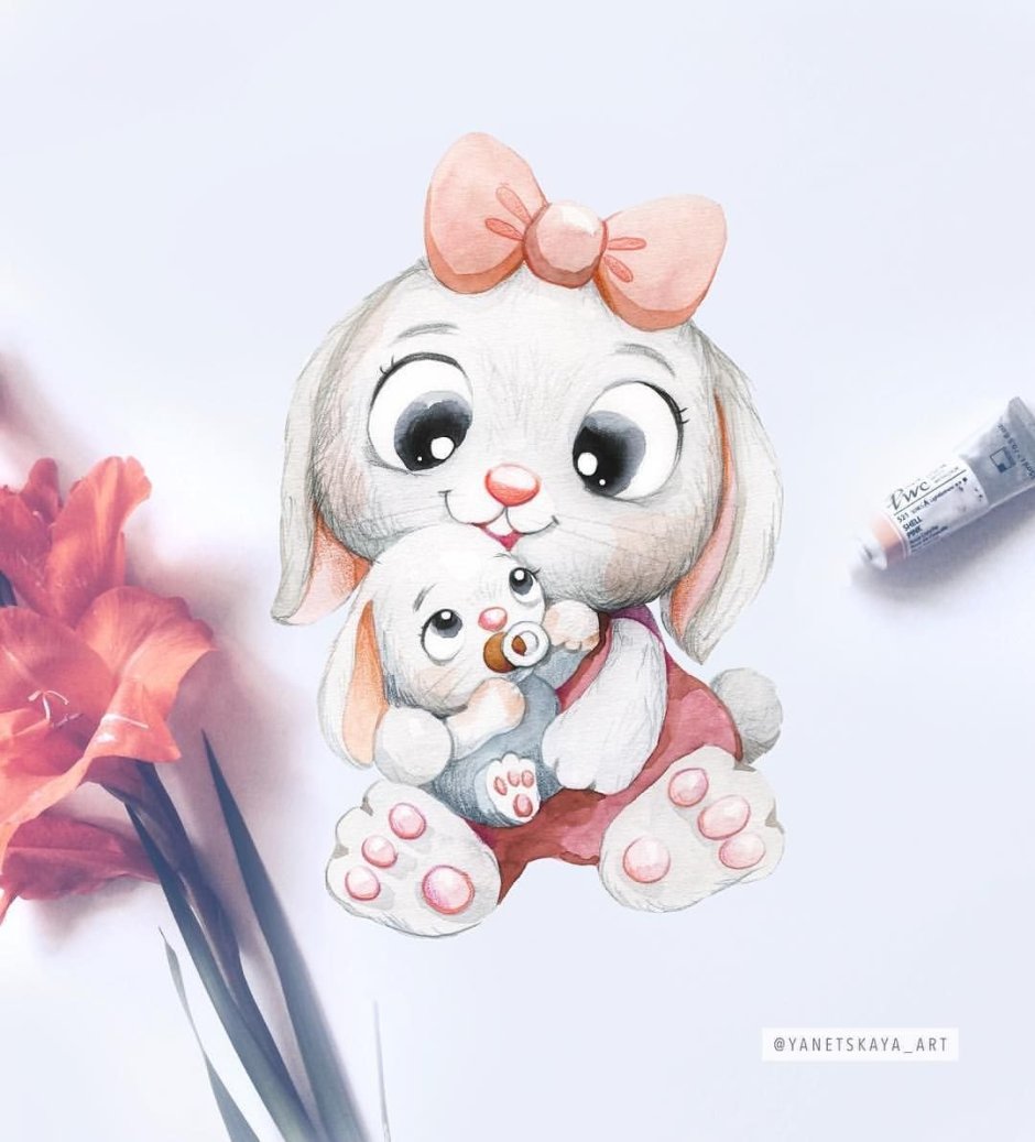 Заяц в цветах