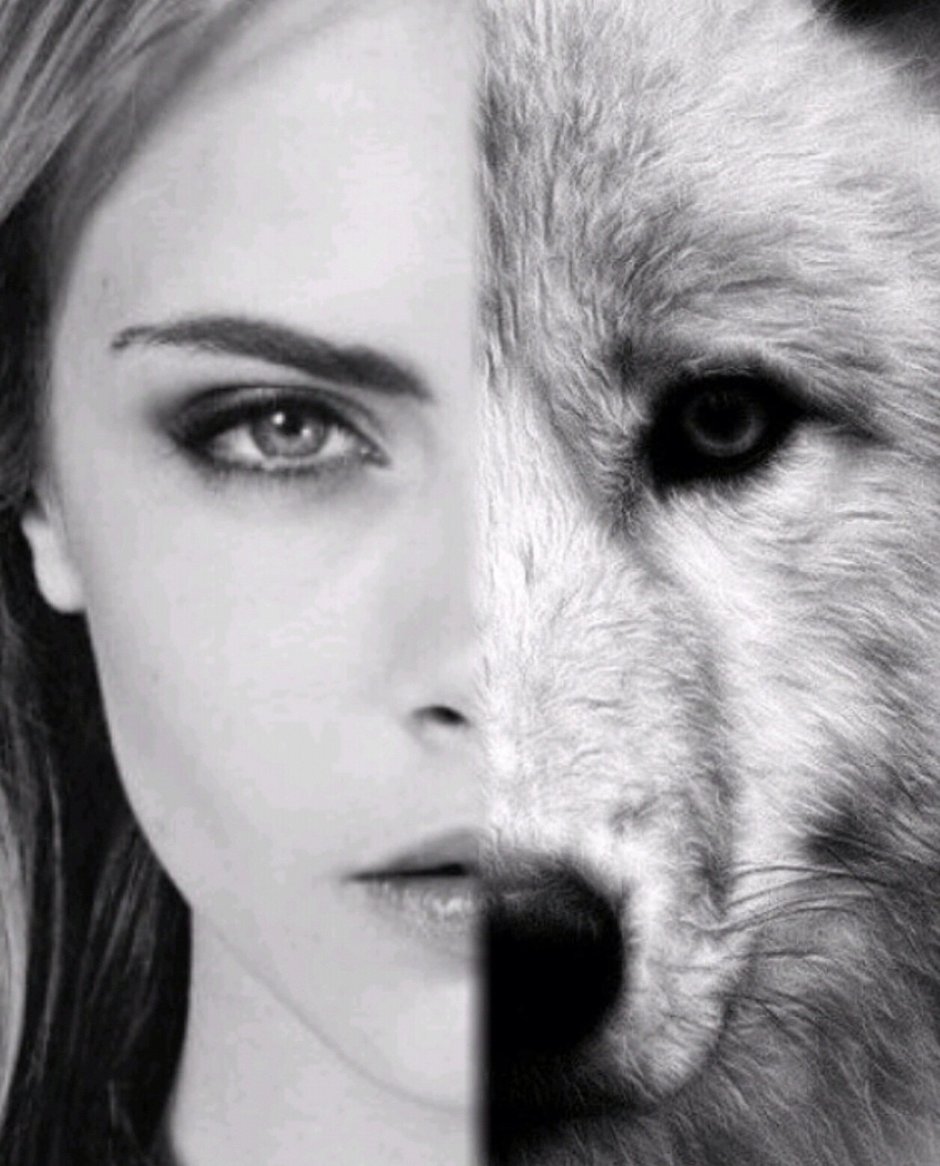 Волчьи глаза у девушки