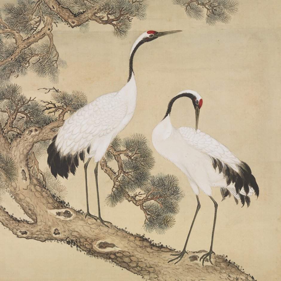 Китайская живопись Журавли