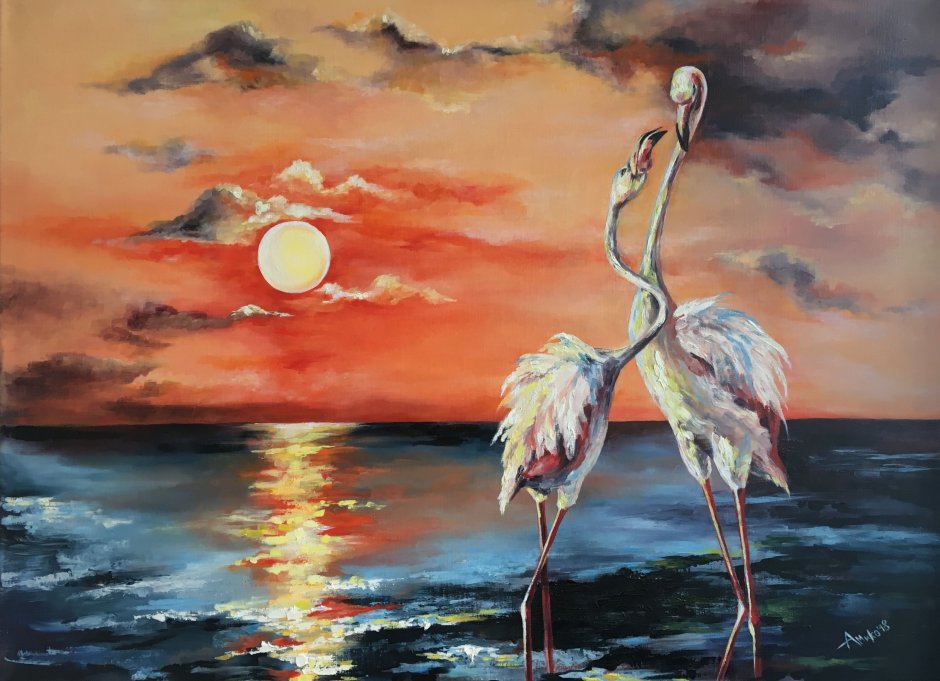 Кованые фигуры журавлей