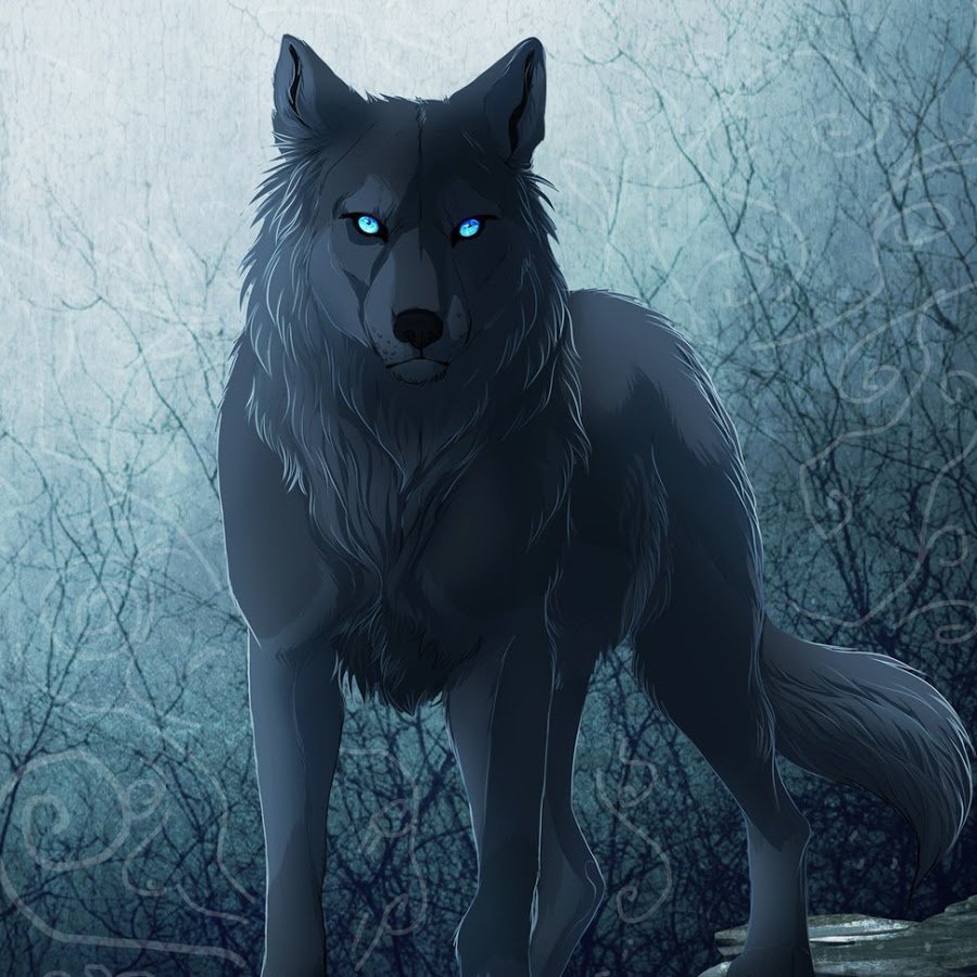 Белый волк с зелеными глазами