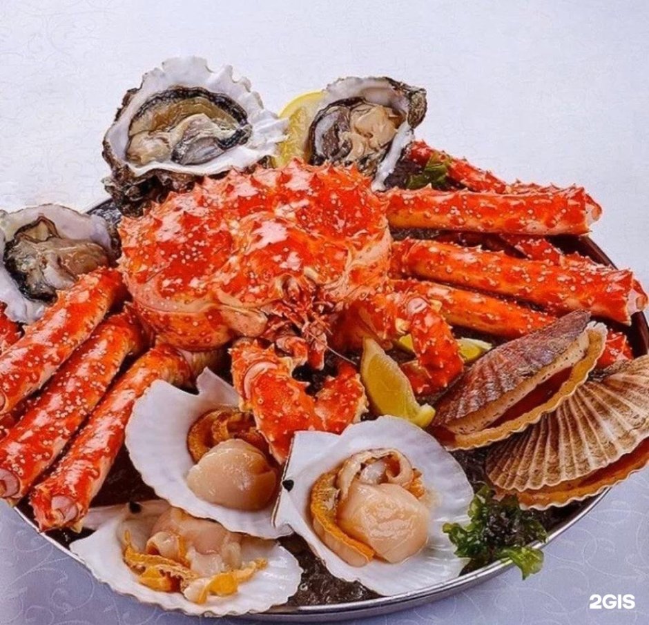 Устрицы, моллюски, сельдь