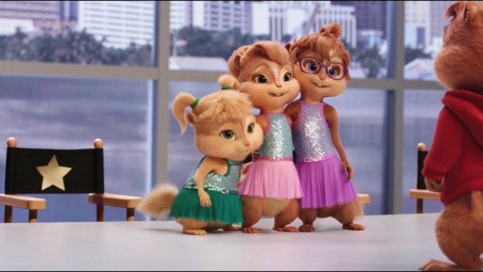 Элвин и бурундуки Британи рисунок