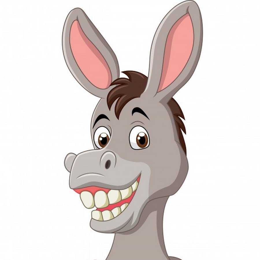 Голова ишака мультяшный
