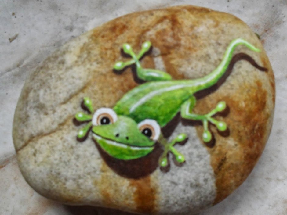 Рисуем ящерицу на Камне