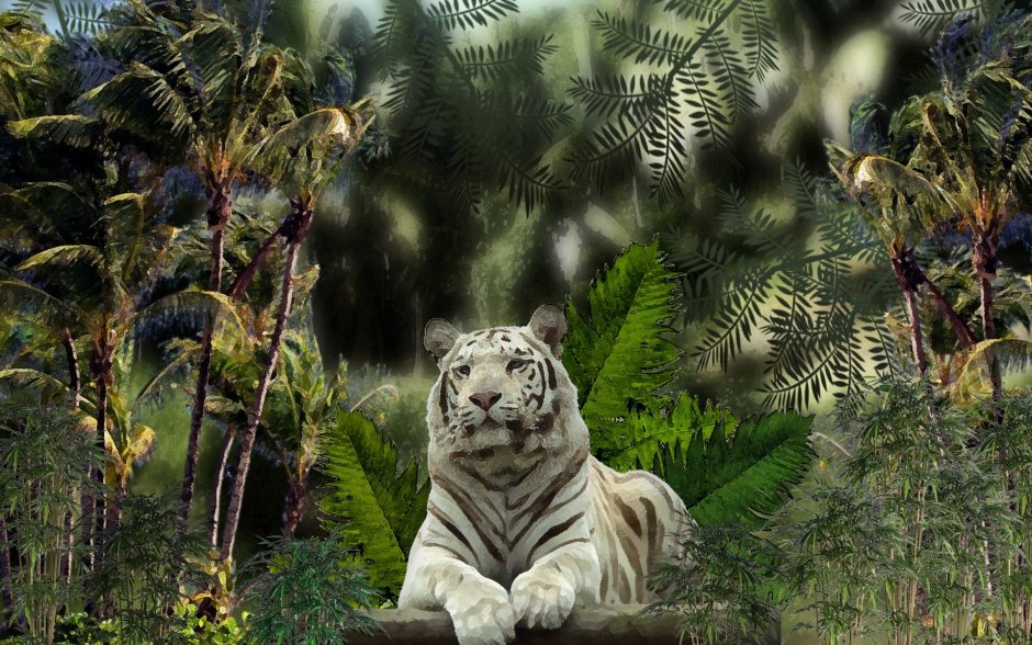 Тигр живет в джунглях