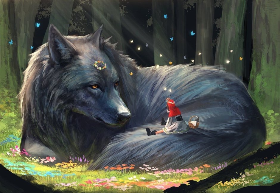 Гигантский волк фэнтези