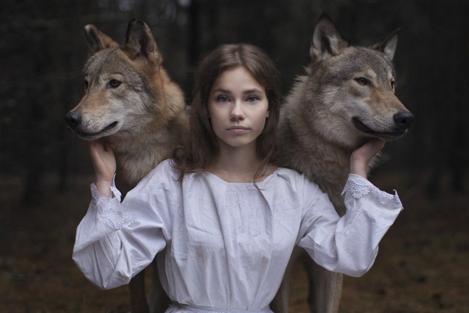 Фотосессия с волком