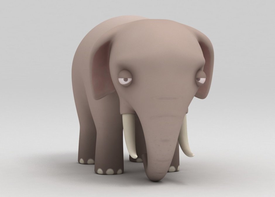 Модель слона 3д модель индийский