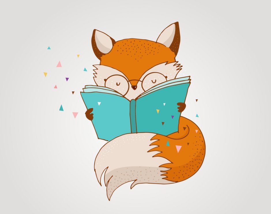 Лисичка с книжкой