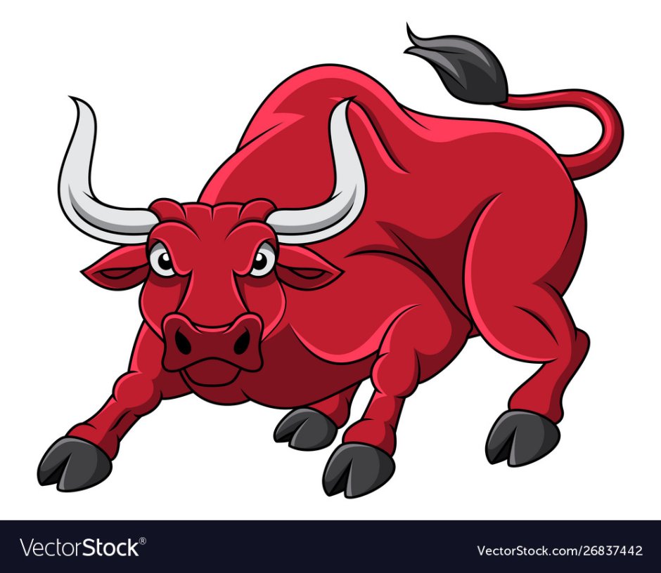 Футболка с красным быком