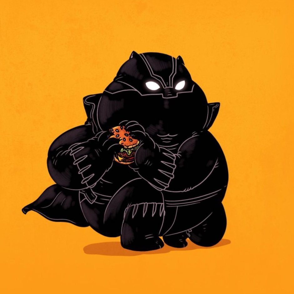 Толстая черная пантера