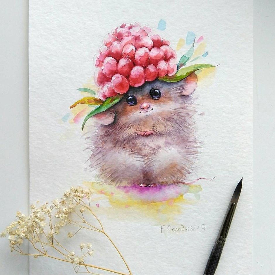 Милый Ёжик нарисованный