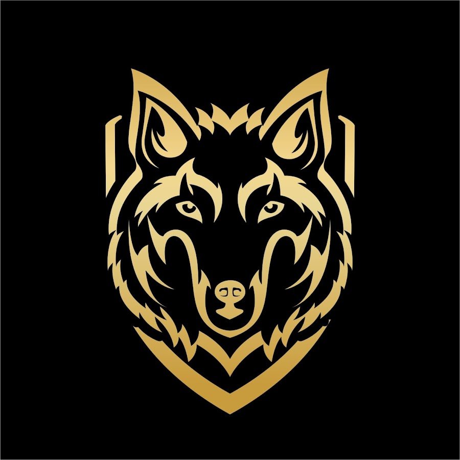 Чёрный волк оскал