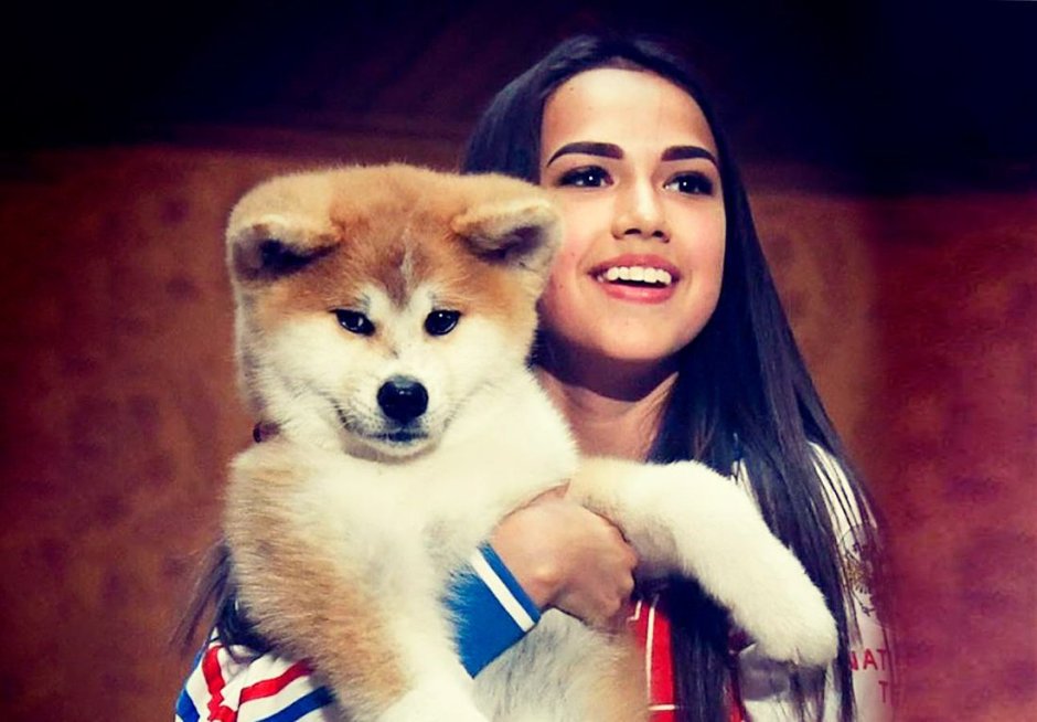 Женя Медведева с собакой