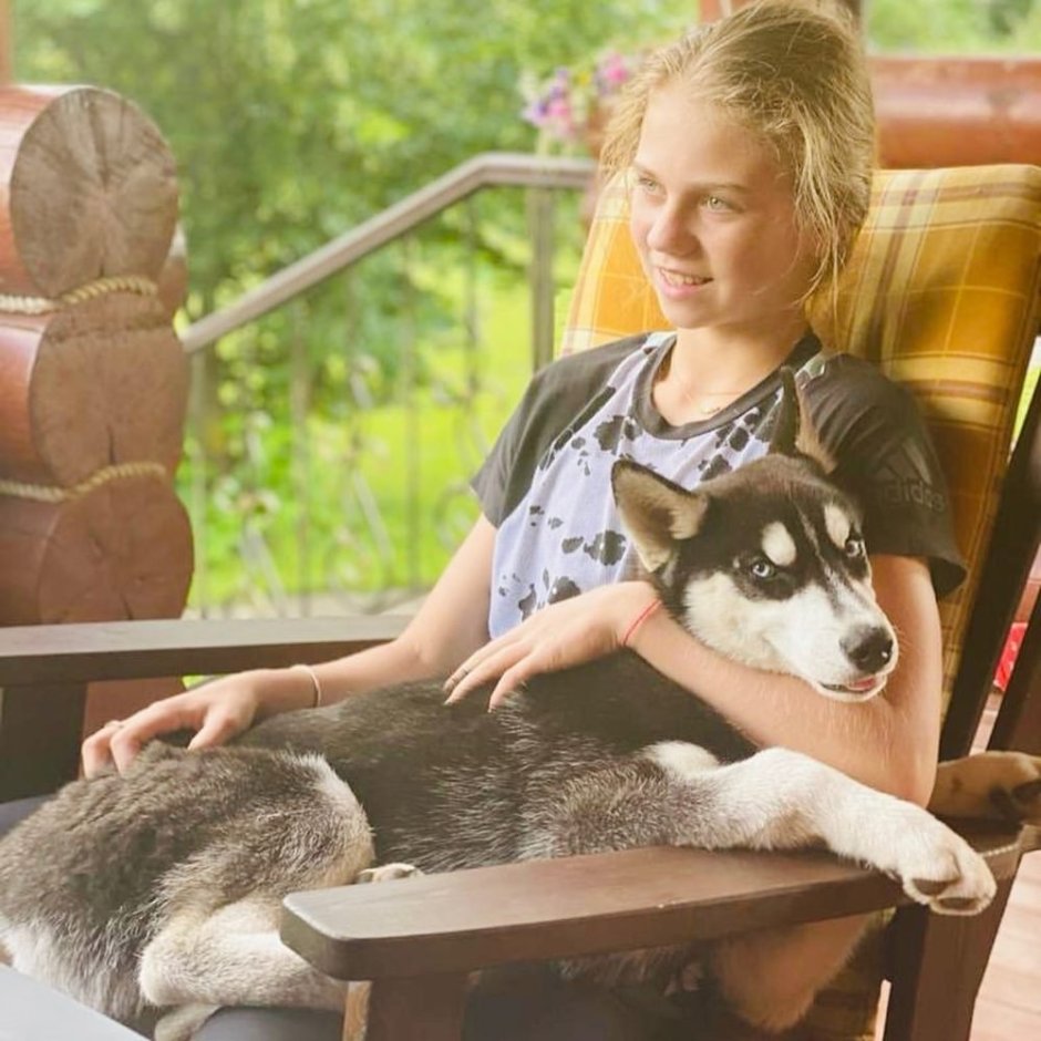 Анна Щербакова с собакой