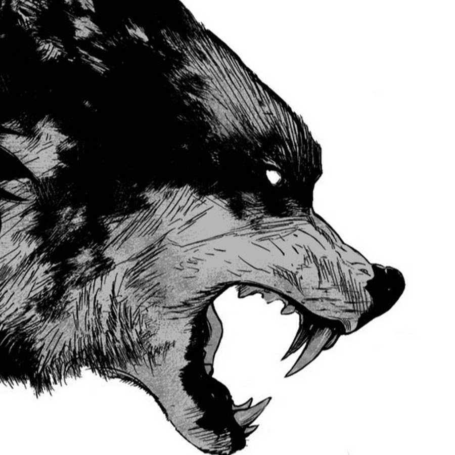 Голова волка в профиль