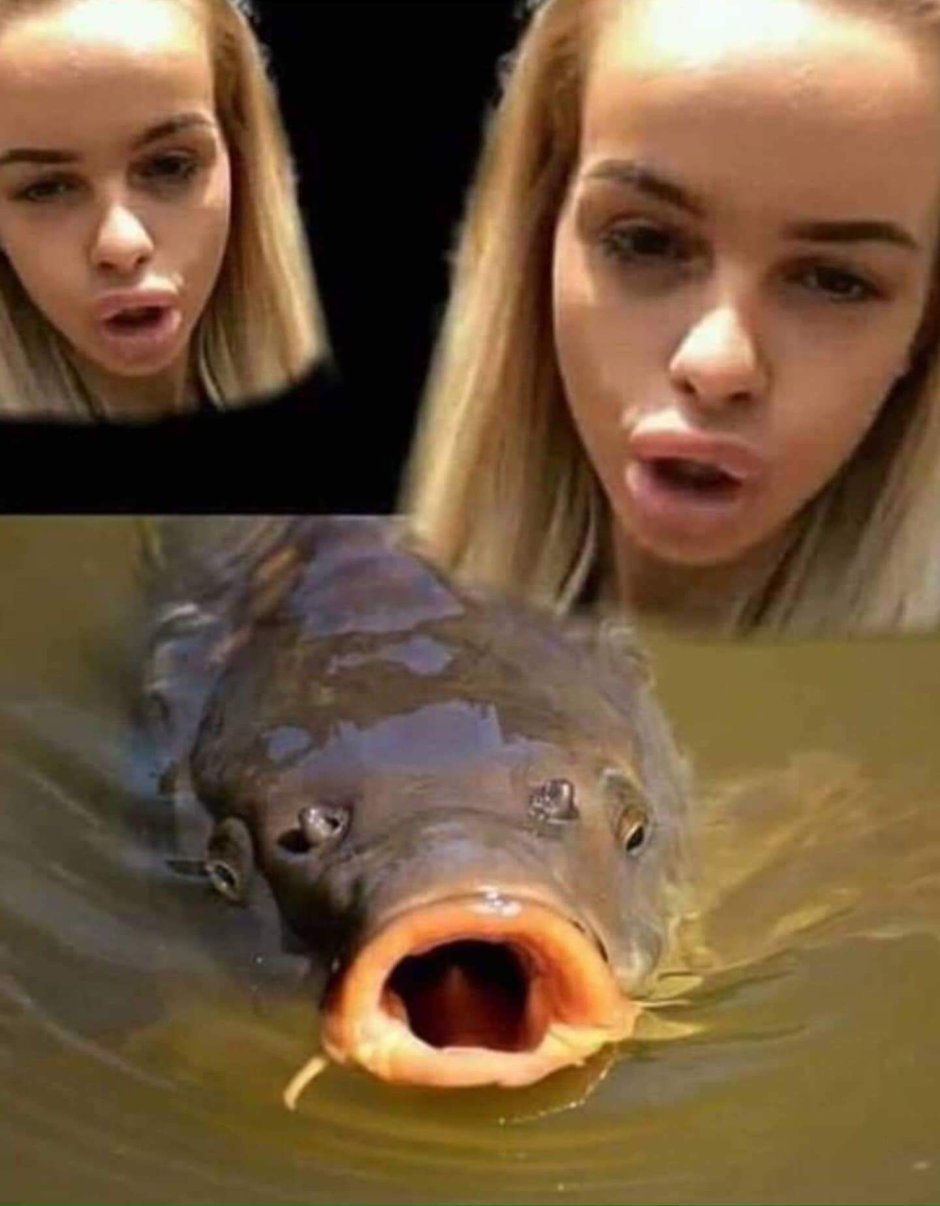 Женщина с лицом рыбы