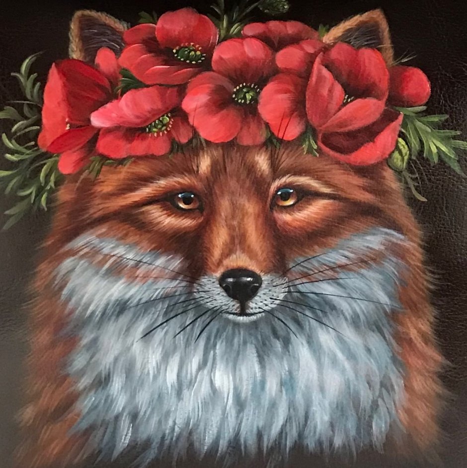 Лиса с веночком игрушка