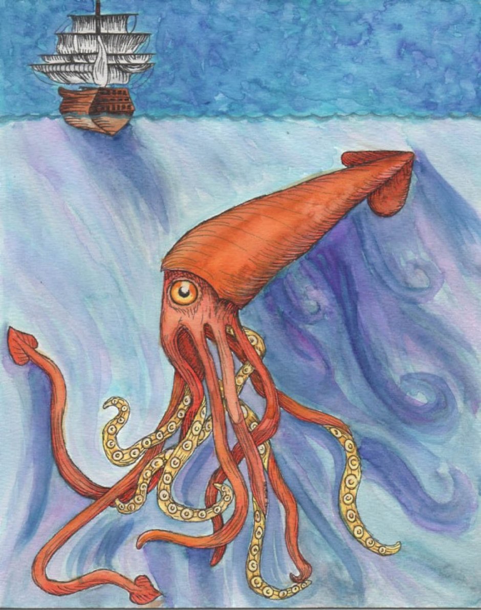 Гигантские кальмары и Кашалоты