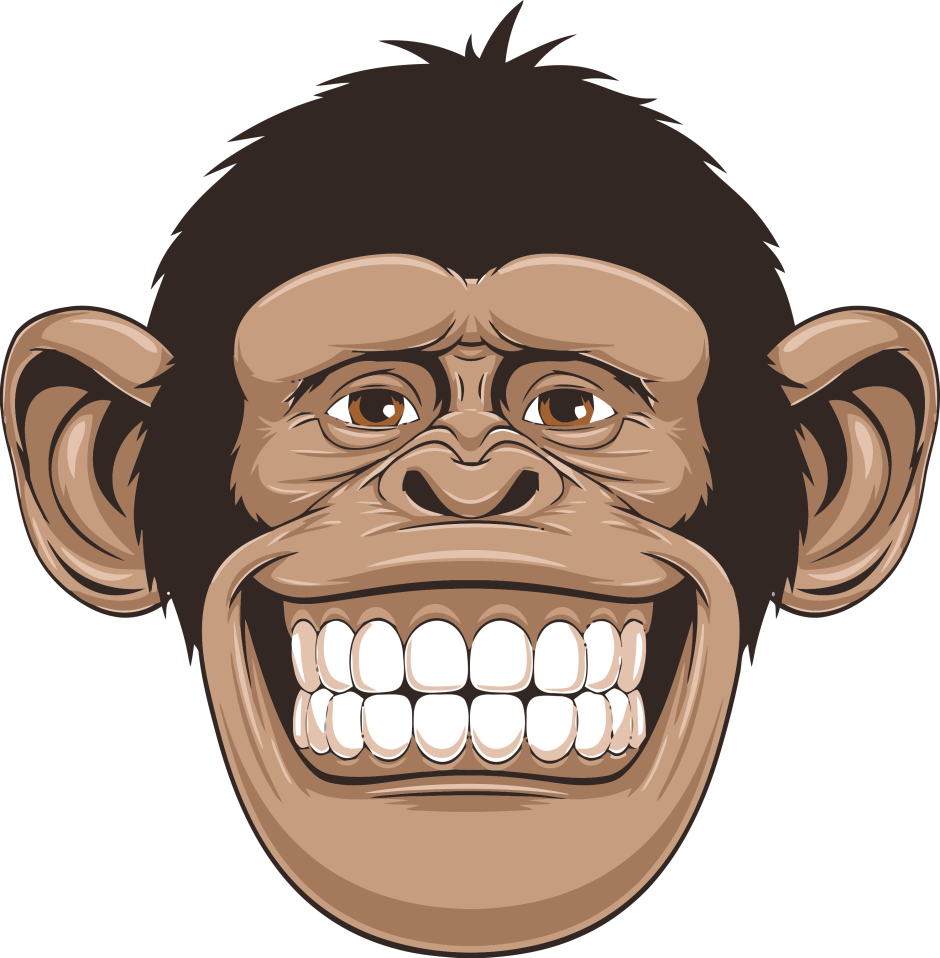Мультяшные морды обезьян