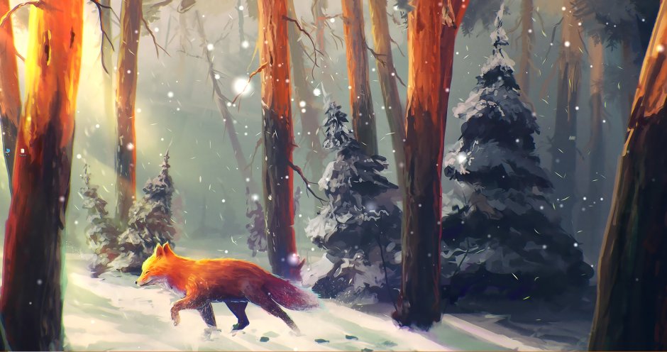 Осенний лес рисунок Волшебный Frozen