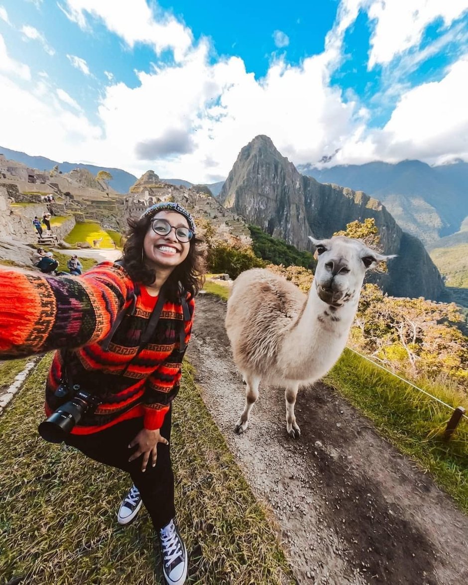 Мачу-Пикчу селфи людей