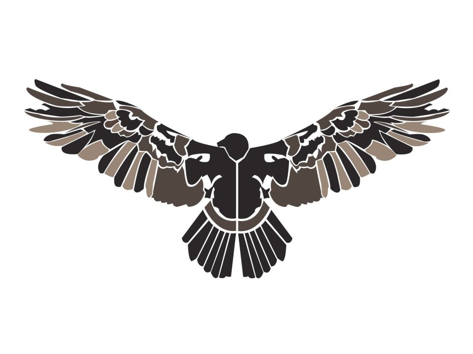 Орел с распахнутыми крыльями