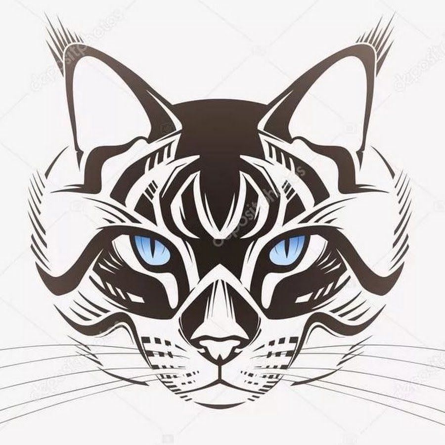 Морда кошки стилизация