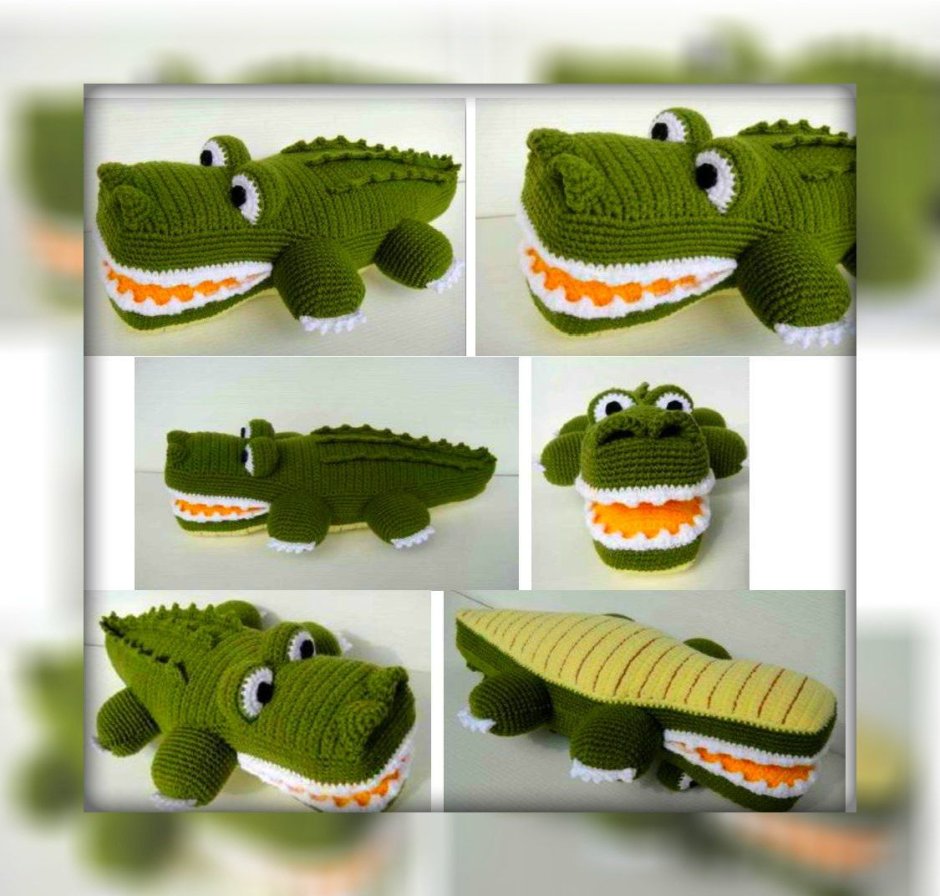Игрушки амигуруми крокодил