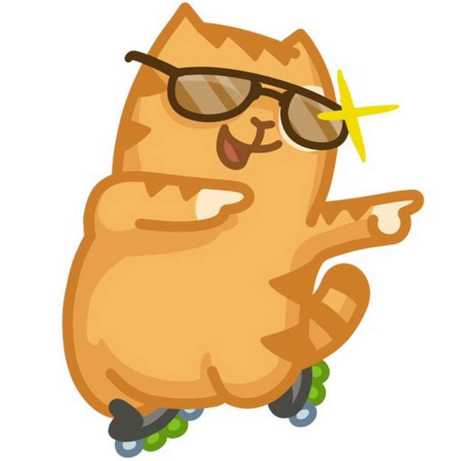 Кот в очках стикер