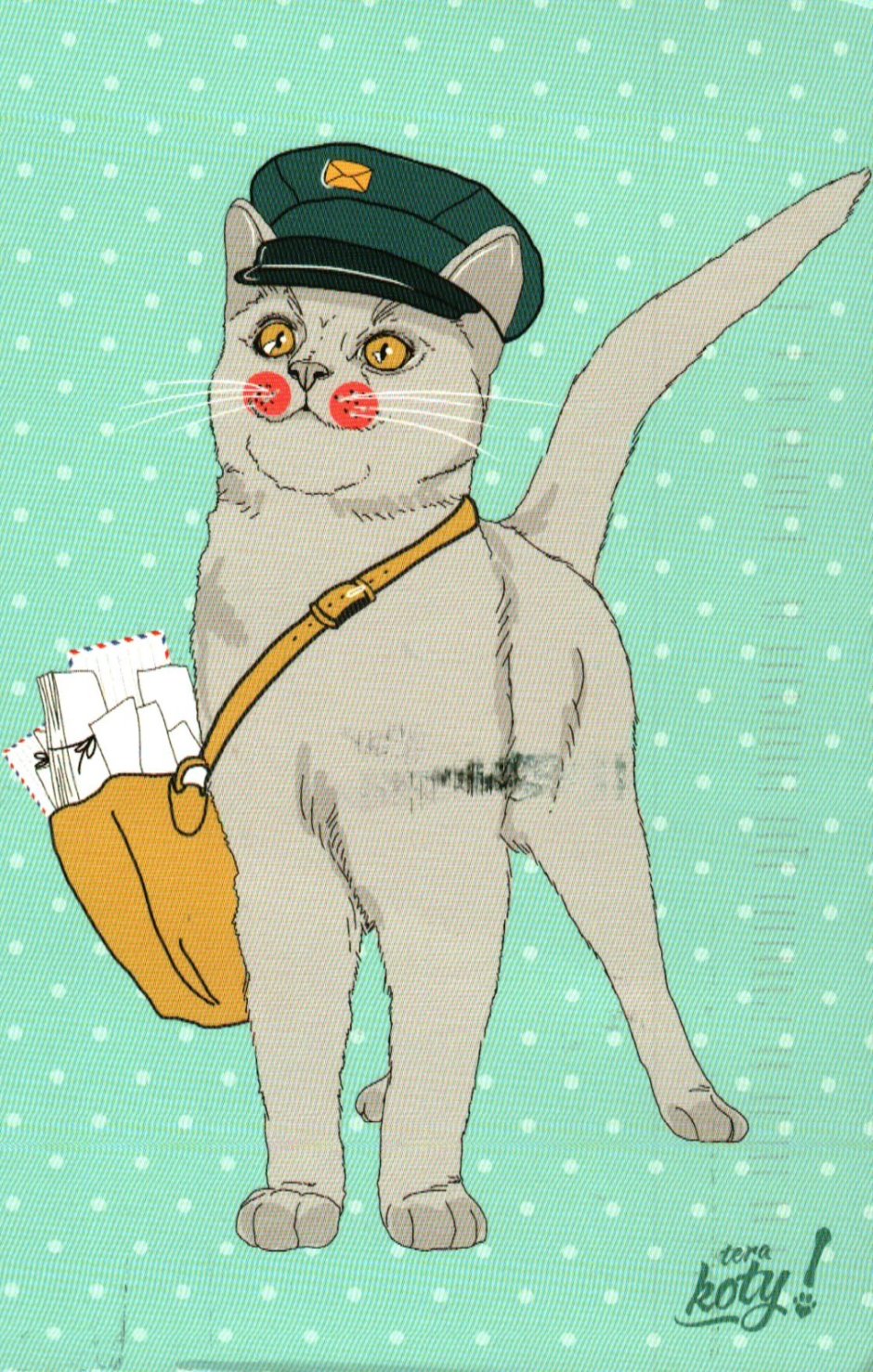 Кот в фуражке арт