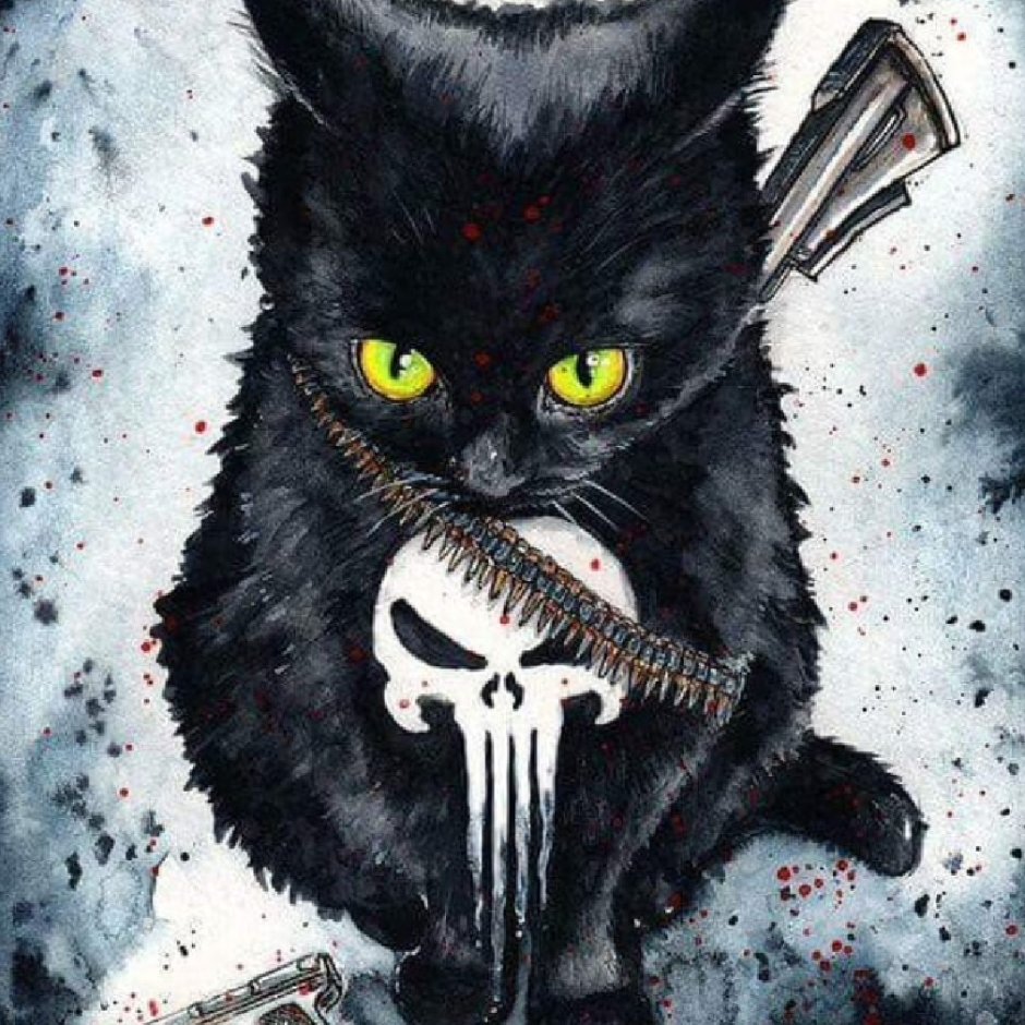 Дерзкие котики нарисованные