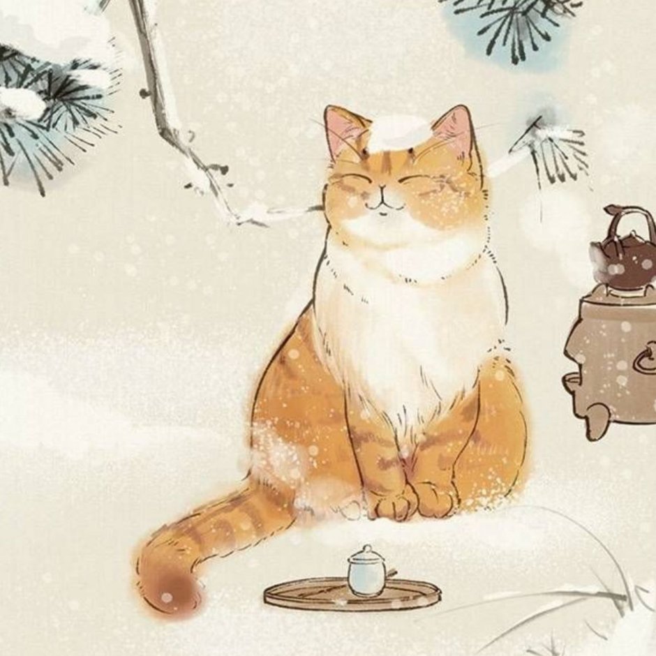 Котик в японском стиле