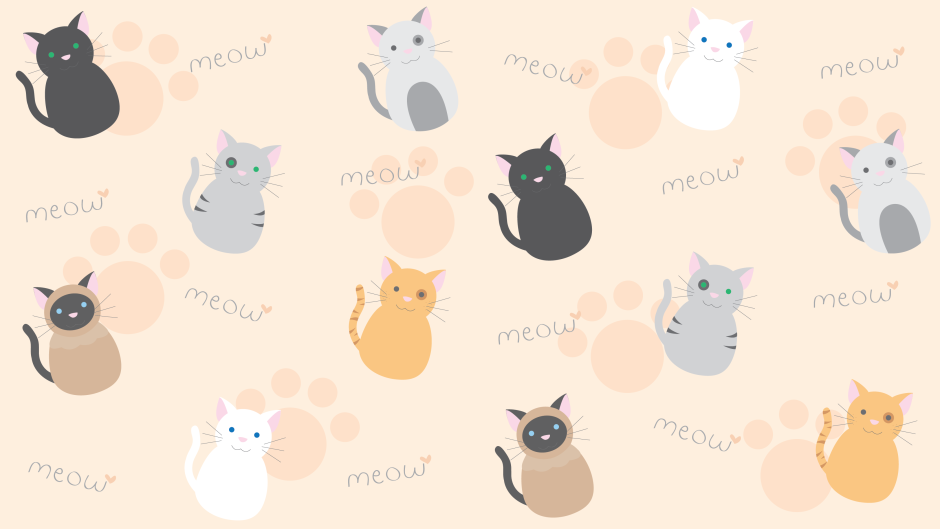 Милые котики с сердечками