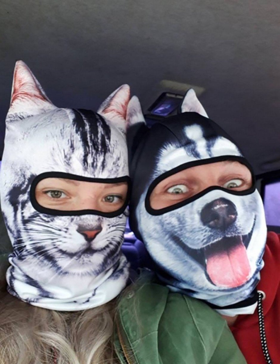 Балаклава с ушками котика