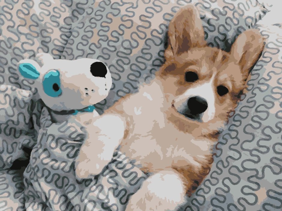 Картина по номерам вельш-корги